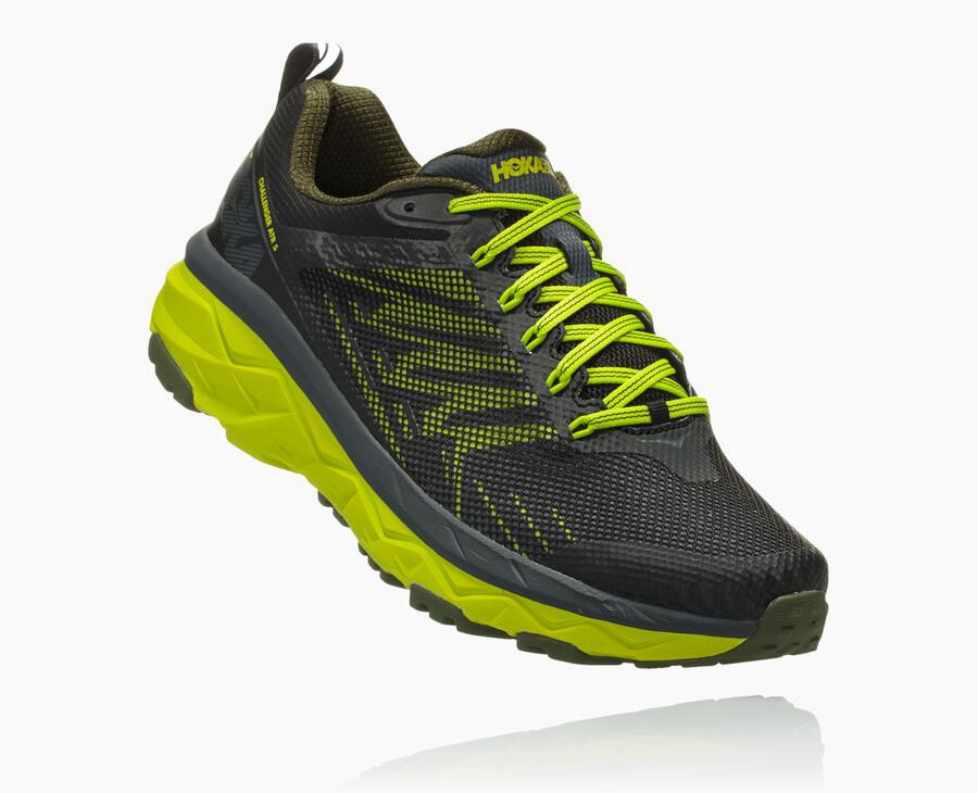 Zapatillas Trail Hoka One One Hombre - Challenger Atr 5 - Negras/Verde - KRV096453